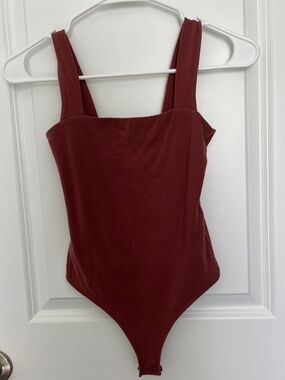 Abercrombie & Fitch Cotton-Blend Squareneck Bodysuit
